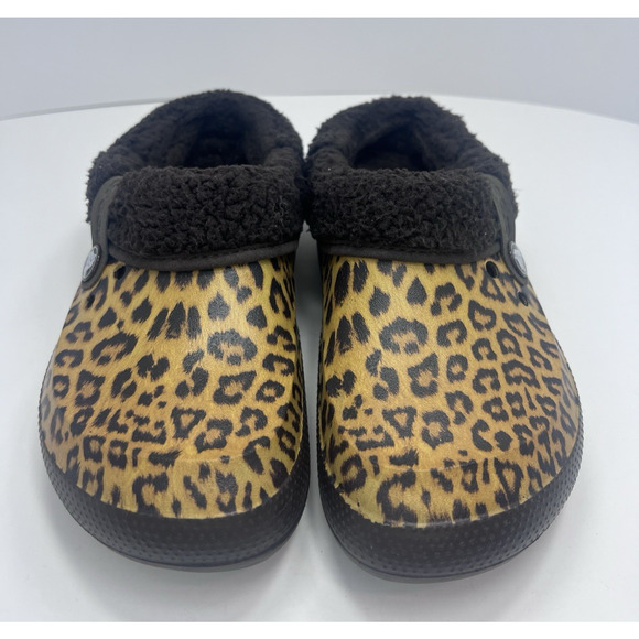 Crocs Unisex Classic Blitzen Animal Print Lined Clog Size M-5 W-7 Winter - Picture 2 of 9